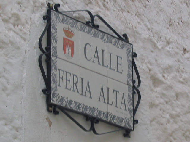 A - Nuevo Letrero Calle Feria Alta